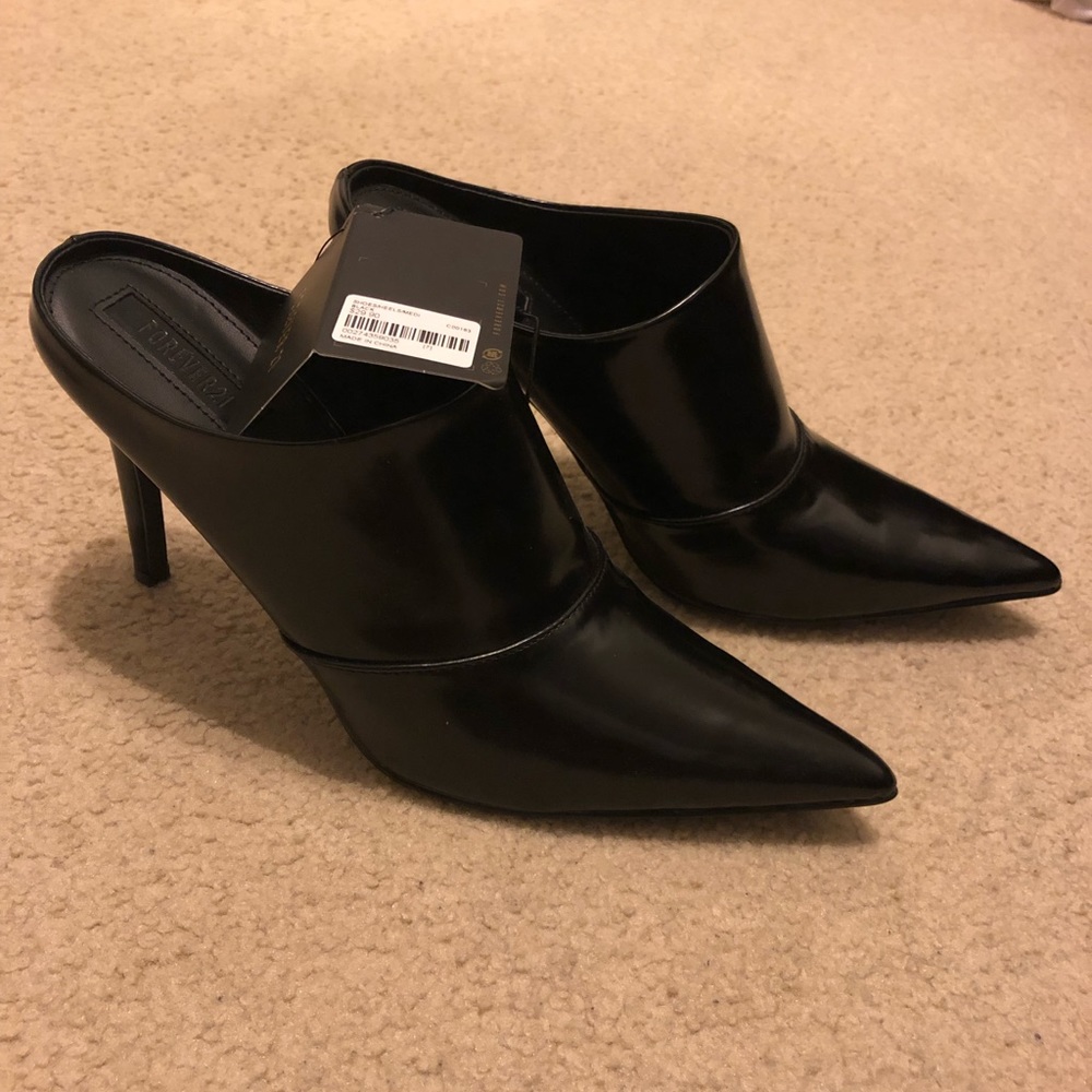 Pointed Toe Mule Heels